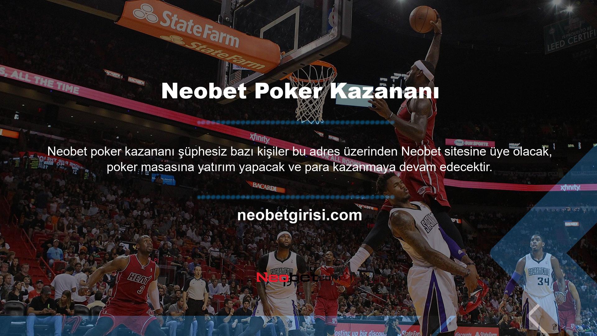 Şanslı Neobet Poker Neobet Poker kazananları sitenin ana sayfasında duyurulacaktır